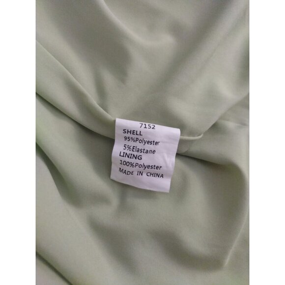 Mint green v-neck ruffle wrap front elastic waist maxi dress by BTFBM M. - Picture 4 of 7